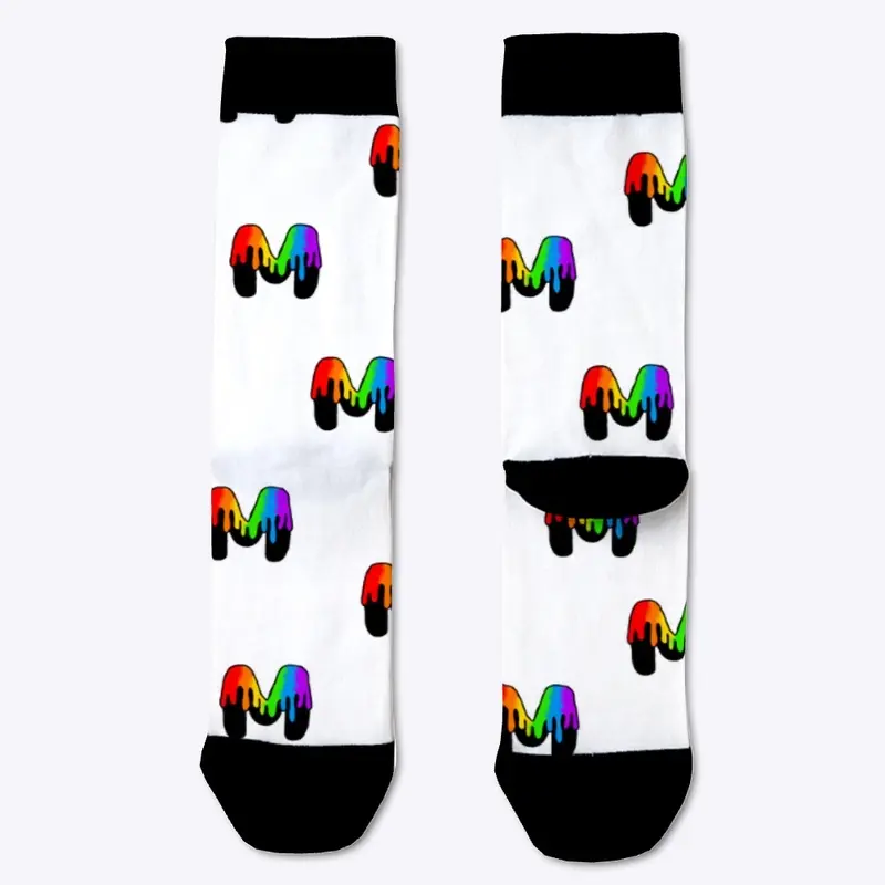 Meltikay rainbow logo socks