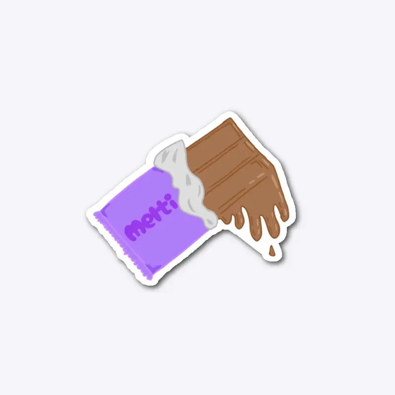 Melted Chocolate bar sticker